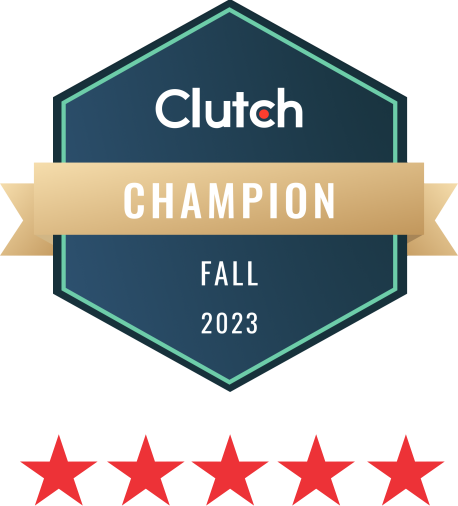 Logotipo de Clutch con 5 estrellas